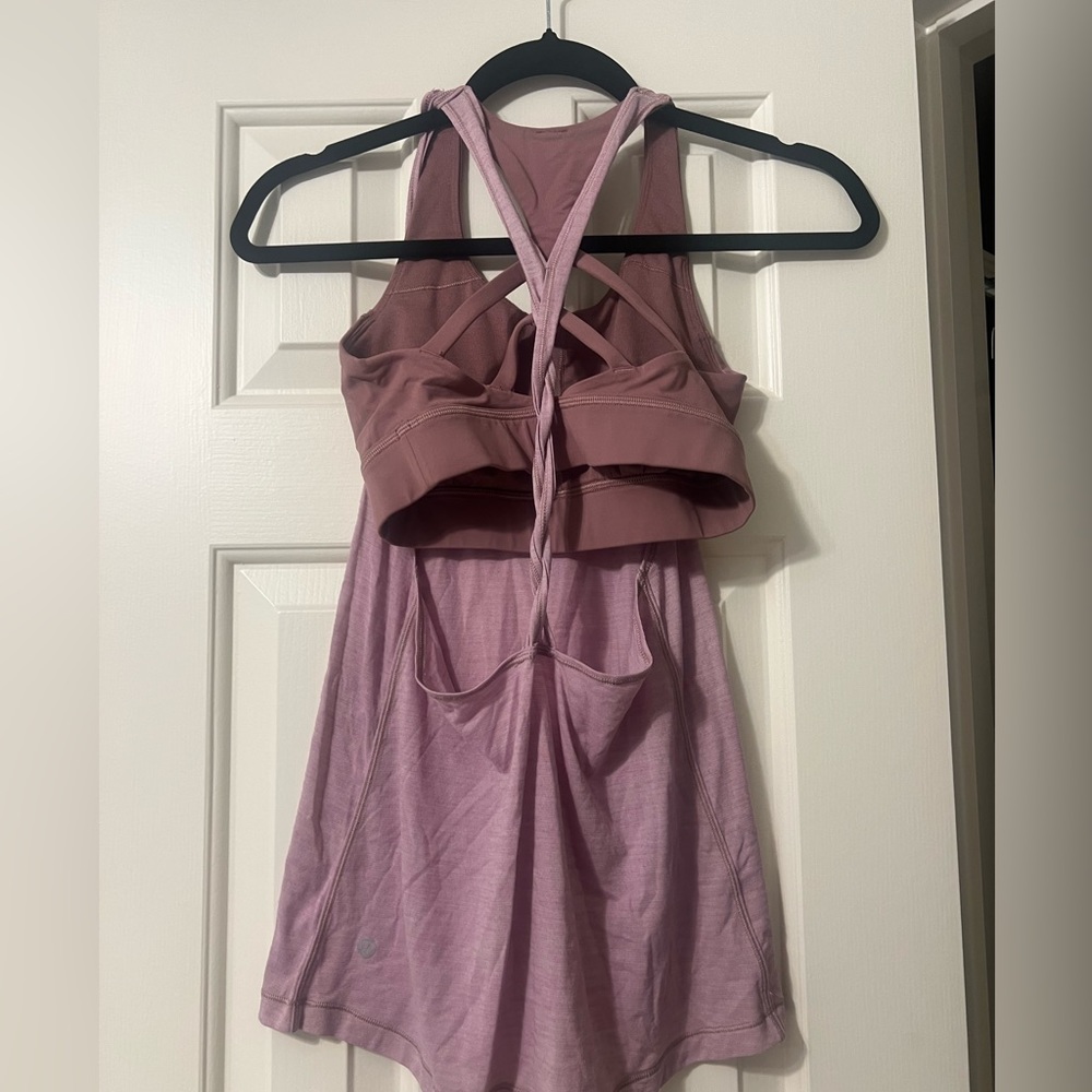 Purple lulu tank top size 4